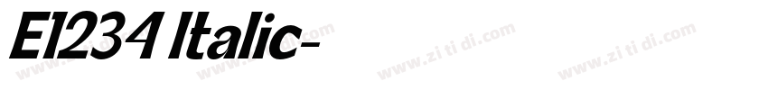 E1234 Italic字体转换